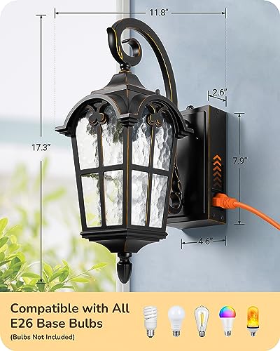 Dusk to Dawn Outdoor Wall Lights 2 (2 Count)