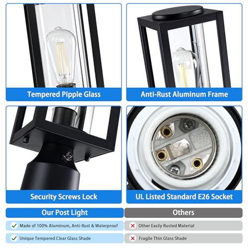Dusk to Dawn Outdoor Post Lights 2 Packs