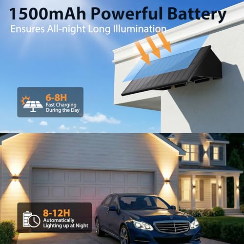 16PACK Solar Sconce Lights Outdoor
