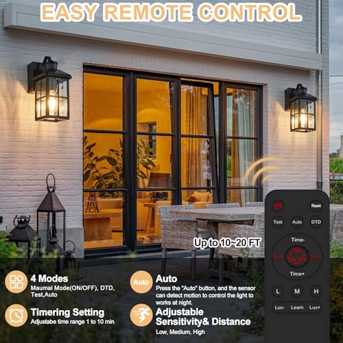 Porch Lights with GFCI Outlet with Remote