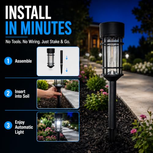 12 Pack Solar Lights Outdoor Pathway (12 Count)