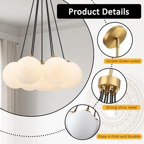 Modern Sputnik Glass Chandelier