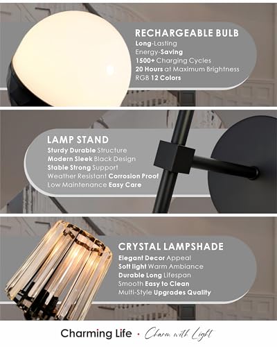 Battery Operated Wall Sconces Set of 2