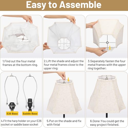 Square Cut Corner Bell Lamp Shades Set of 2 (2 Count)