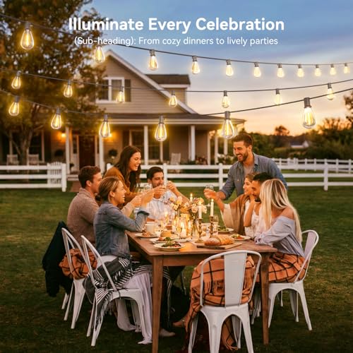 150FT Outdoor String Lights with Remote