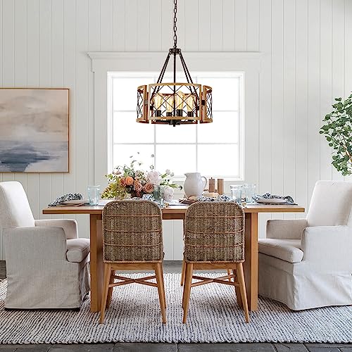 D19'' Farmhouse Chandelier for Dining Room