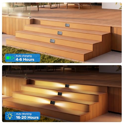 6 Pack Motion Sensor Solar Step Lights (6 Count)