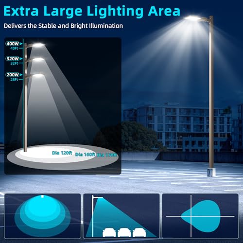 6Pack LED Parking Lot Light Dusk to Dawn Photocell