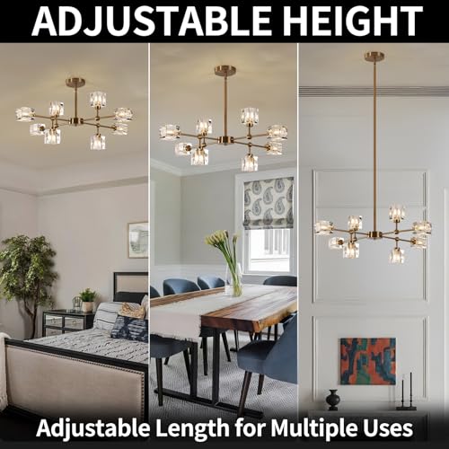 Sputnik Crystal Chandelier with 8