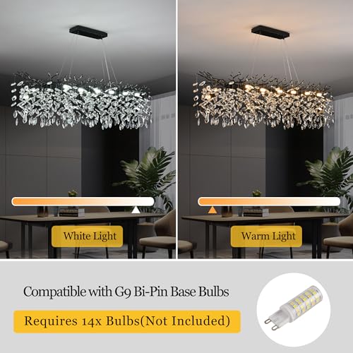 Modern Rectangle Crystal Tree Branch Chandelier