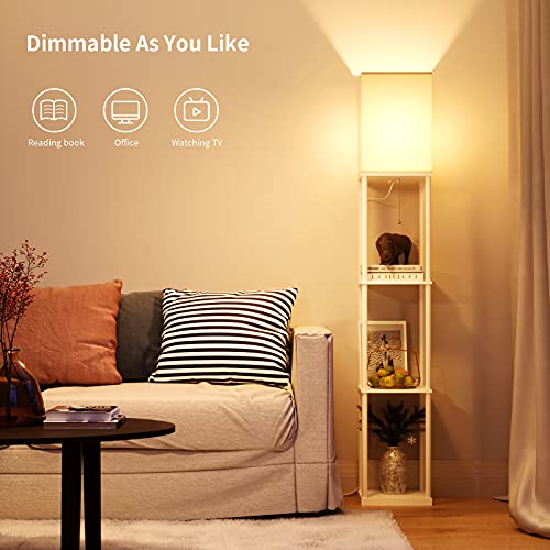 Floor Lamp with Shelves