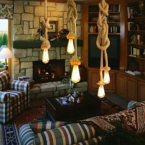 E27 Hemp Rope Pendant Light