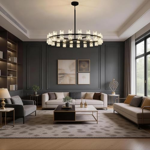 40 Light Large Crystal Chandelier