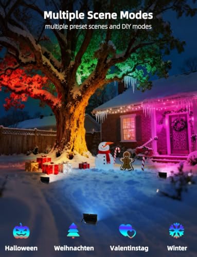 LED Flood Light 50W Outdoor RGB Color Changing (2 Count)