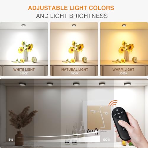 Puck Lights with Remote Control Rechargeable (8 Count)