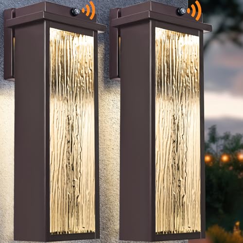 20" Extra Large Dusk to Dawn Oil Rubbed Bronze Outdoor Sconces (2 Count)