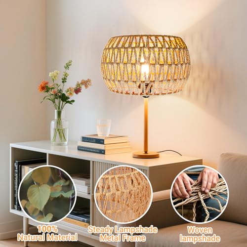 Hanging Light Lamp Shades Boho Rattan Lamp Shades
