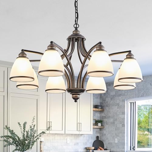 Rustic Chandeliers for Dining Room Farmhouse Chandelier With 8