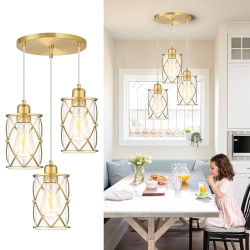 Brushed Gold Dining Room Chandeliers Light Fixtures