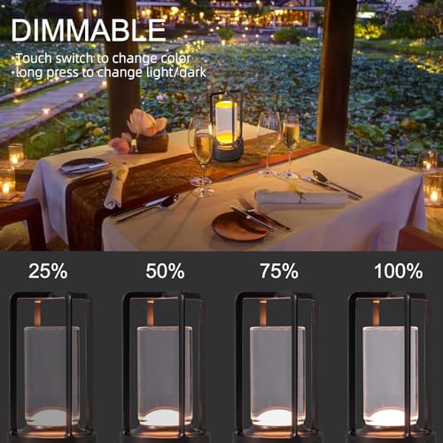 Rechargeable Cordless Small Metal Table Lamp