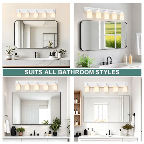 Bathroom Light Fixture White