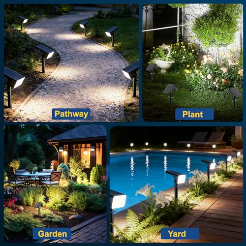 12 Pack Solar Spot Lights Outdoor Waterproof IP65 (12 Count)