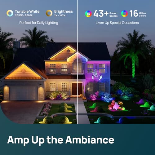 Smart Solar Spot Lights Outdoor SL5C (4 Count)