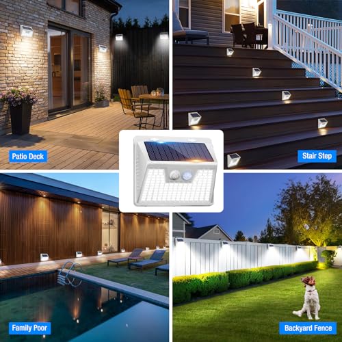 White Solar Lights Outdoor Waterproof (4 Count)