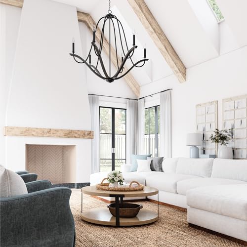 447662CK Clive Farmhouse Handcrafted Mango Wood Chandelier