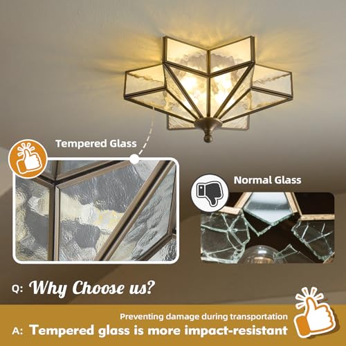 Star Vintage Bronze Ceiling Light