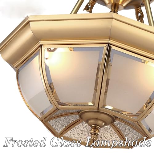 Vintage Style Brass Chandelier