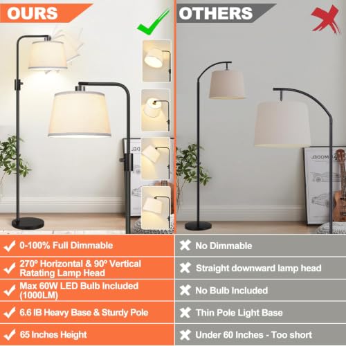 Upgraded】 Dimmable Floor Lamp