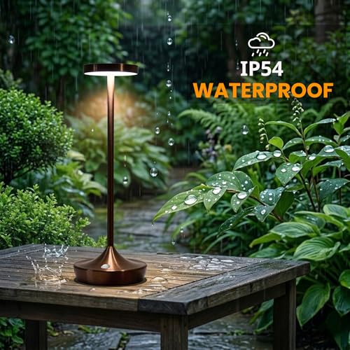 Brown Cordless Table Lamps (2 Count)