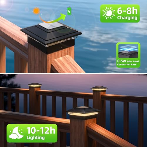 Solar Post Cap Lights 4pack (4 Count)