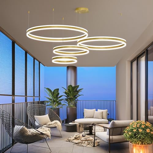 4 Ring Modern Ceiling Chandelier Light