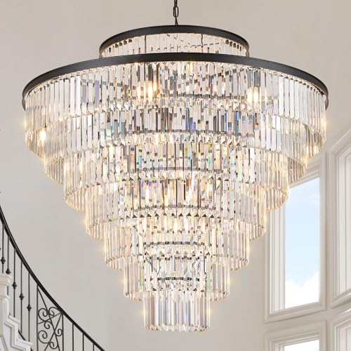 43.3" Large Crystal Chandelier