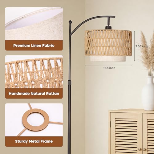 Boho Rattan Lamp Shade