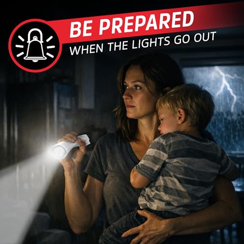 Auto On LED Flashlights Rechargeable (6 Count)