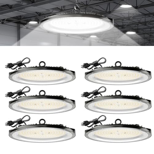 6 Pack UFO LED High Bay Light 200W 28000lm 5000K (6 Count)