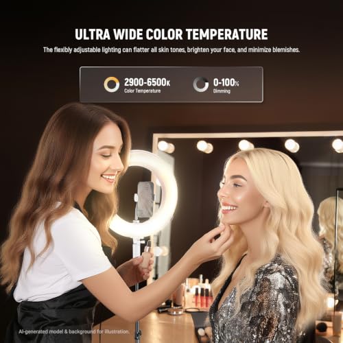 14" Inflatable Large Ring Light with Tripod Stand