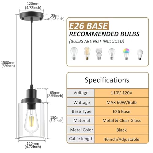 Industrial Pendant Lights (3 Count)
