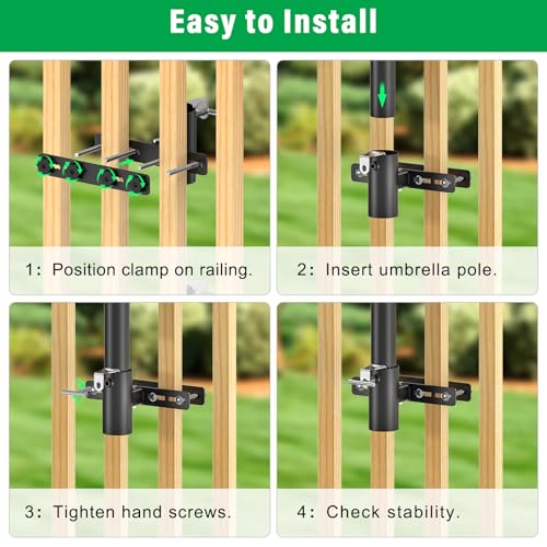 Deck Railing Umbrella Holder for 1
