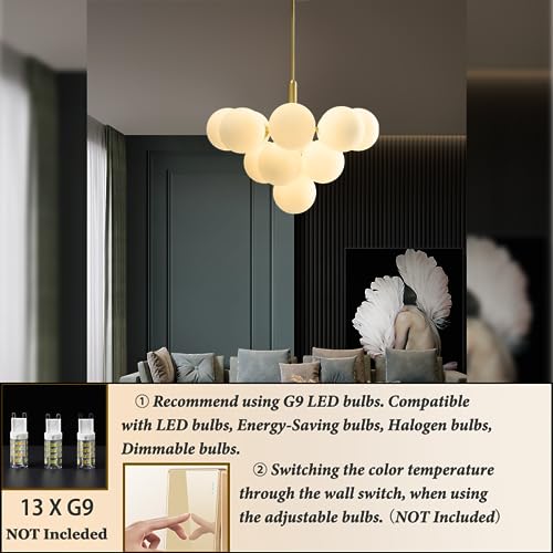 23.6in Mid Century Modern Chandelier 13