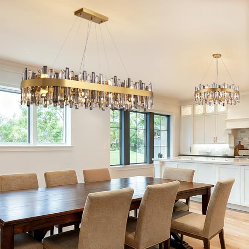Gold Crystal Chandelier for Dining Room