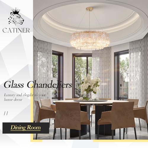 Modern 24" Crystal Glass Chandelier 10