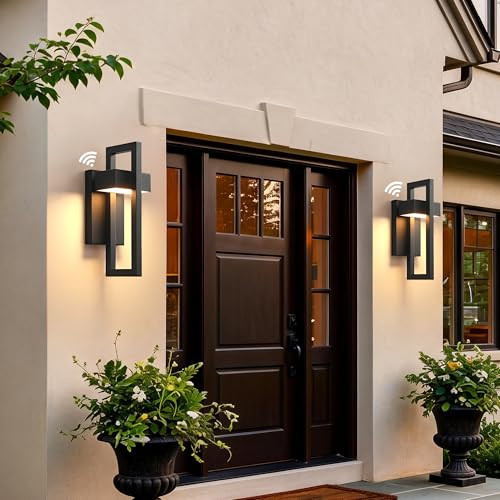 Dusk to Dawn Outdoor Wall Lights Modern LED Exterior Lighting Fixtures (2 Count)