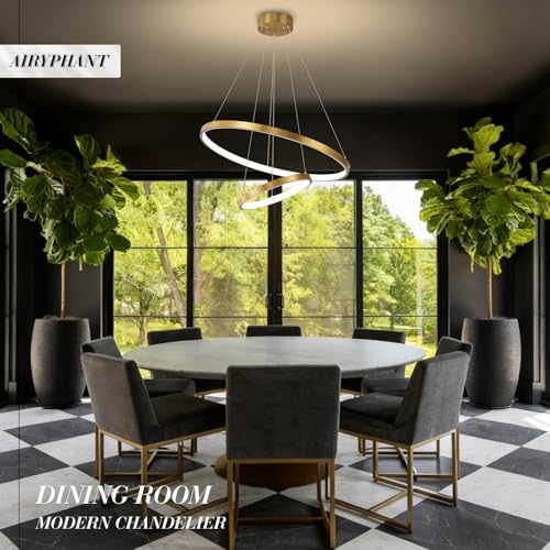 Gold LED Ring Chandeliers Modern 2