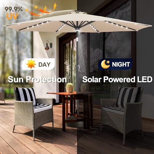 Solar Patio Umbrella with a Centre Light
