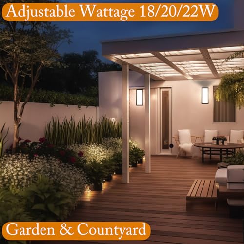 14in LED Dusk to Dawn Outdoor Wall Light Fixtures (2 Count)