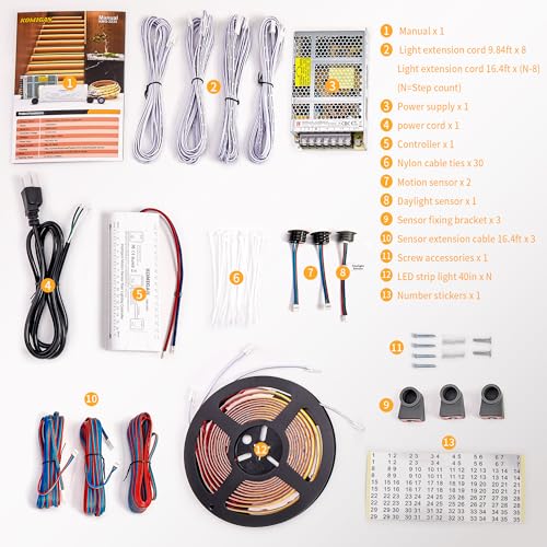Intelligent Motion Triggered LED Stair Lighting Kit KMG